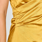 Satin Wrap Midi Dress