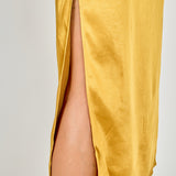 Satin Wrap Midi Dress