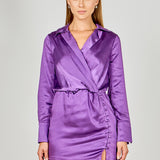 Long Sleeve Satin Mini Dress