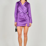 Long Sleeve Satin Mini Dress