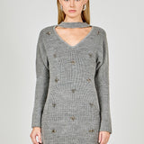Embellished Sweater Dress