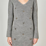 Embellished Sweater Dress