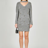 Embellished Sweater Dress
