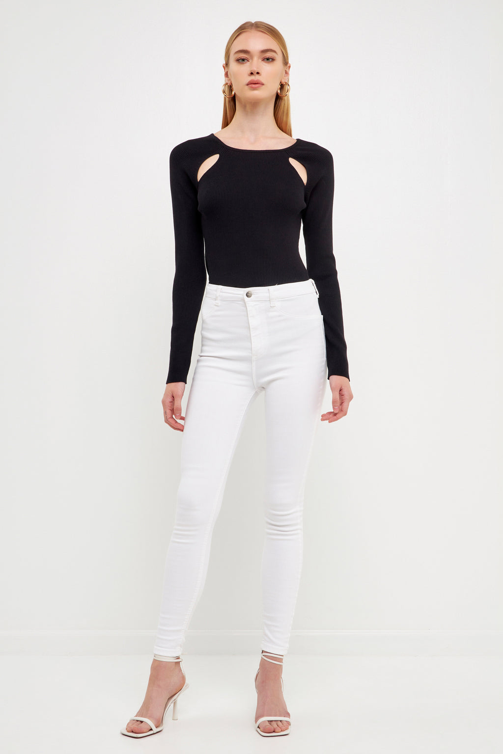 Double Cut Out Knit Top