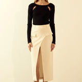 Double Cut Out Knit Top
