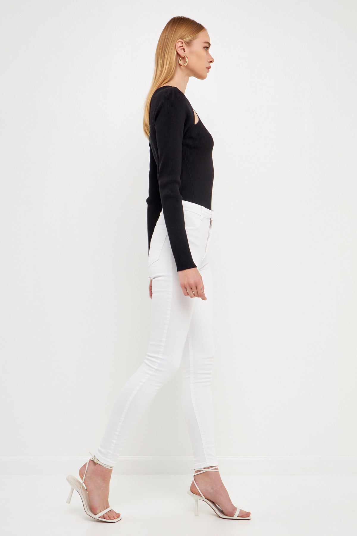 Double Cut Out Knit Top