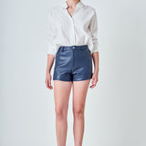 Faux Leather Shorts