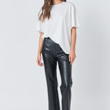 High-Waisted Faux Leather Pants