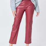 High-Waisted Faux Leather Pants