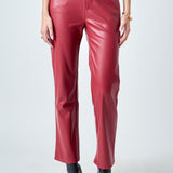 High-Waisted Faux Leather Pants