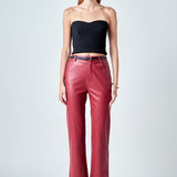 High-Waisted Faux Leather Pants
