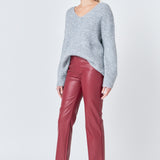 High-Waisted Faux Leather Pants