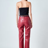 High-Waisted Faux Leather Pants