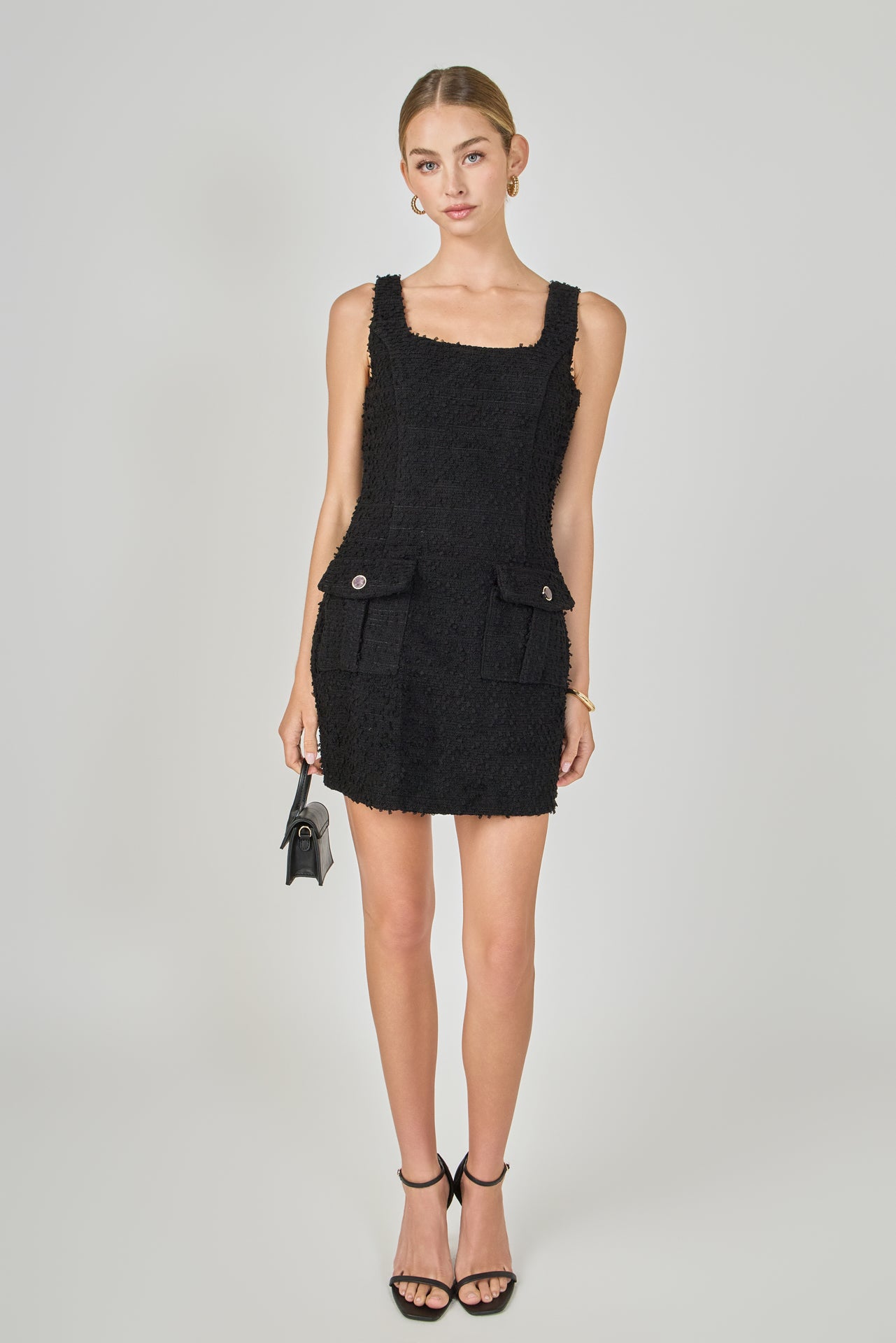 Tweed Sleeveless Mini Dress Endless Rose Tweed Sleeveless Mini Dress Endless Rose