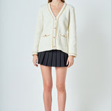 Chain Trim Cardigan
