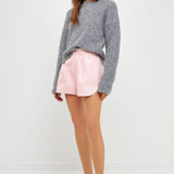 High-Waisted Faux Leather Shorts