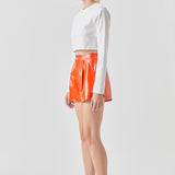 High-Waisted Faux Leather Shorts