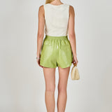 High-Waisted Faux Leather Shorts