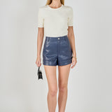 Faux Leather Shorts