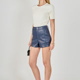 Faux Leather Shorts