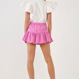 Ruffled Detail Skort