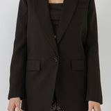 Relaxed Woven Blazer