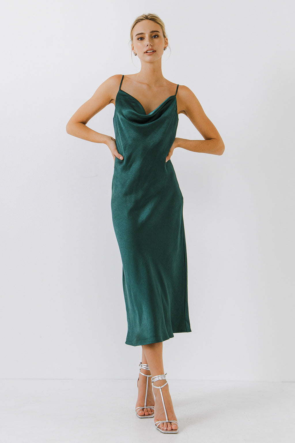 Satin Midi Dress