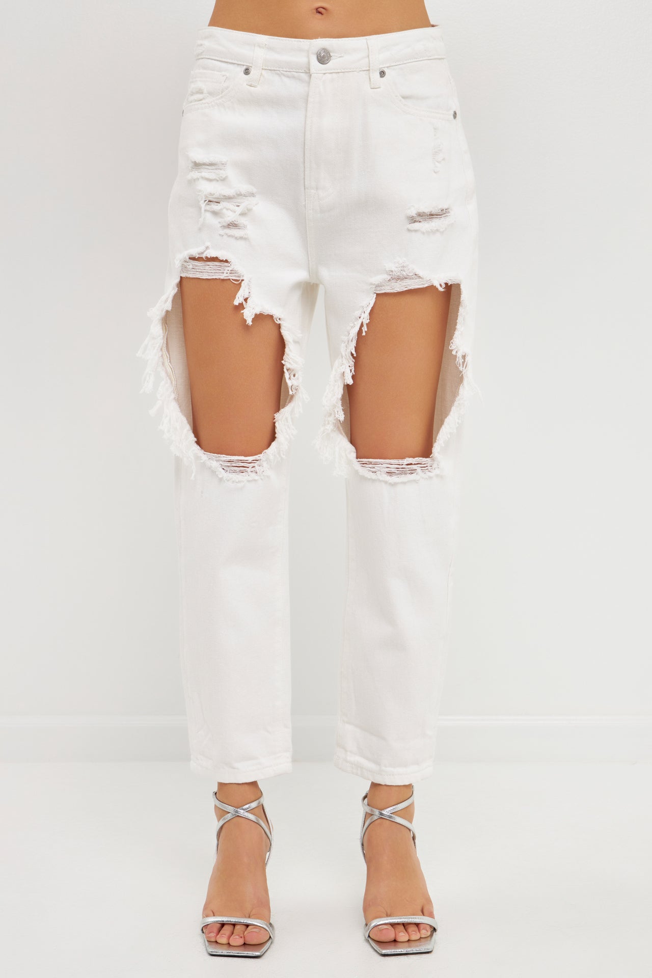 GREY LAB-Distressed Jeans-JEANS available at Objectrare