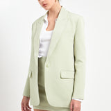 One Button Down Boxy Blazer