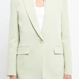 One Button Down Boxy Blazer