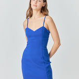 Stretch Fabric Fitted Mini Dress