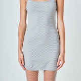 Embellishment Sleeveless Mini Dress