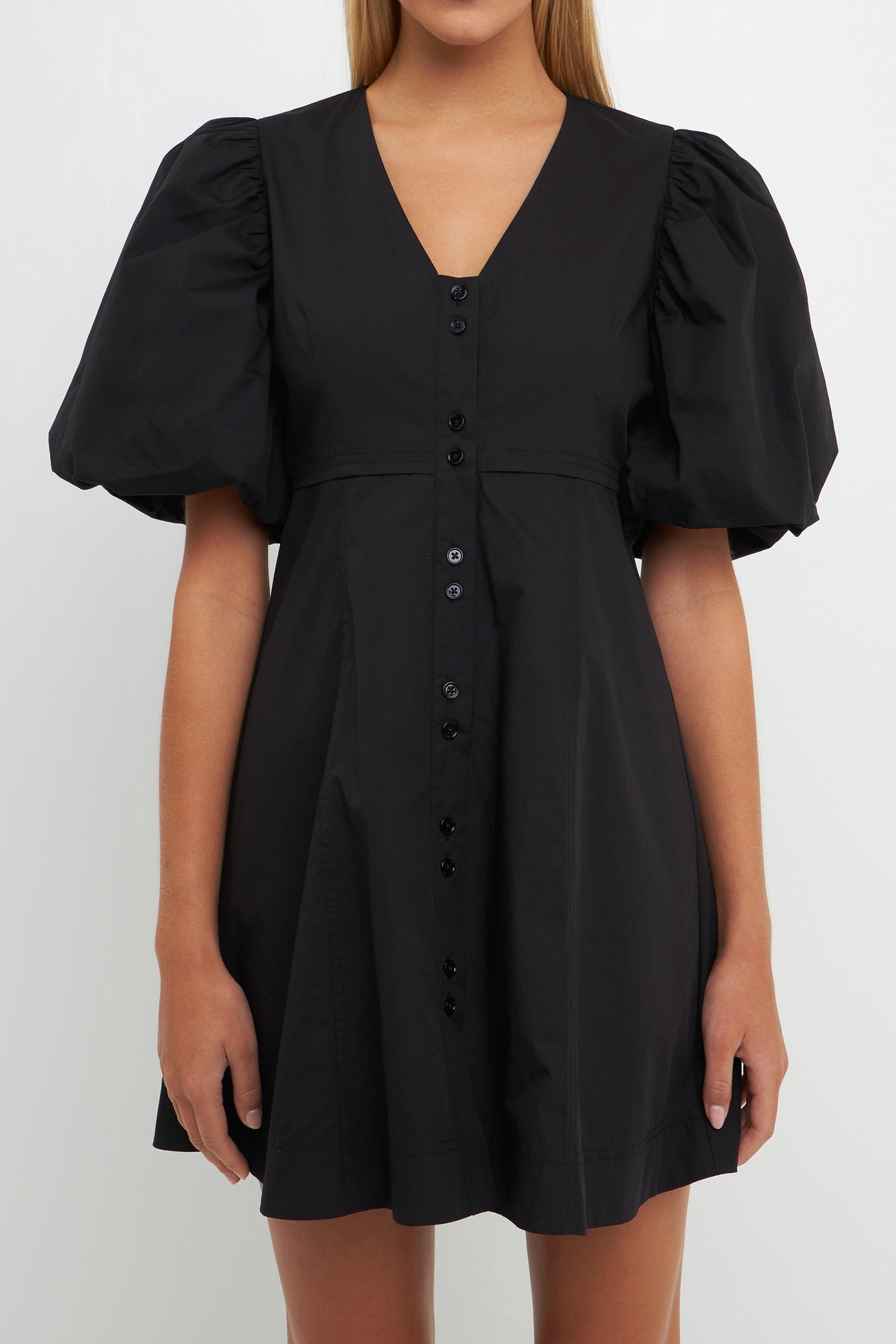 Buttons Detail Mini Dress