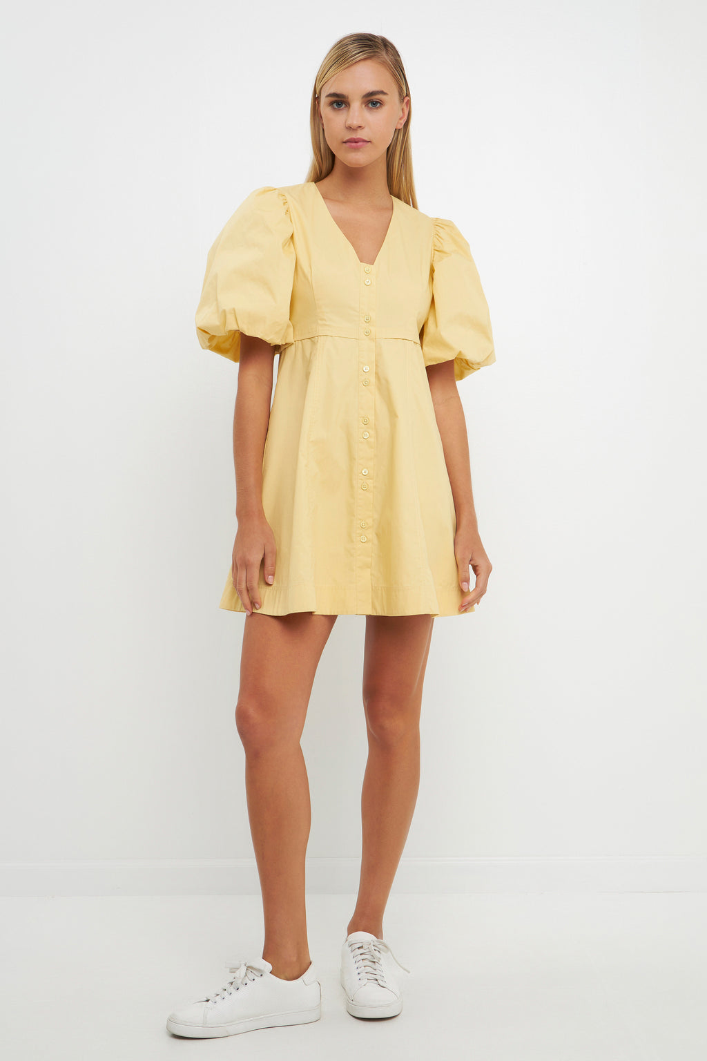 Buttons Detail Mini Dress