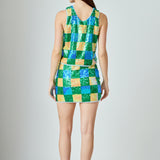 Checkered Sequin Top