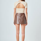 Back Cut-out Detail Knit Top