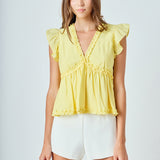 Ruffle Detail Top