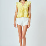 Ruffle Detail Top
