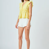Ruffle Detail Top
