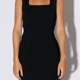 Bodycon Knit Dress with Square Neckline