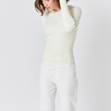 Ribbed Detail Hoodie Sweater