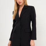 Collared Dress with Open Back Detail