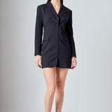 Collared Dress with Open Back Detail