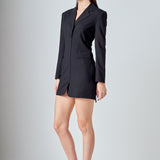 Collared Dress with Open Back Detail