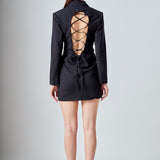 Collared Dress with Open Back Detail