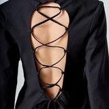 Collared Dress with Open Back Detail
