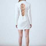 Collared Dress with Open Back Detail