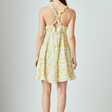 Floral Ruffle Detail Mini Dress