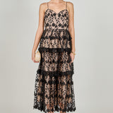 Crochet Layered Midi Dress