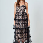 endless rose crochet layered midi dress Endless Rose Crochet Layered Midi Dress